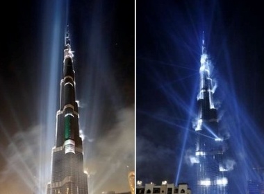 Ngam Burj Dubai ruc sang dem khai truong hinh anh