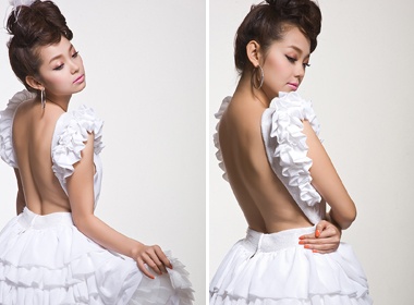 Minh Hang khoe lung tran goi cam hinh anh