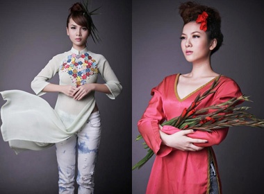 Song Yen 'la' voi ao dai cach dieu hinh anh
