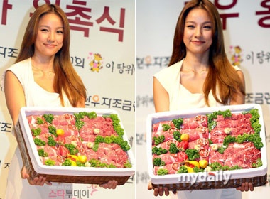 Lee Hyori lam dai su cho thit bo Han Quoc hinh anh