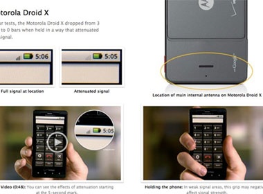 Apple loi Droid X cua Motorola vao scandal loi song hinh anh