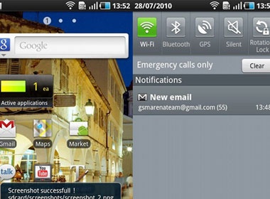 He dieu hanh Android 2.2 tren Samsung Galaxy S lo dien hinh anh