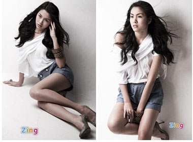 Tang Thanh Ha khoe chan thon dai hinh anh