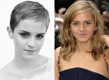 Emma Watson khoe toc tem cuc xinh hinh anh