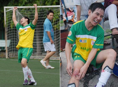 Ly Hai bi thuong tren san bong hinh anh