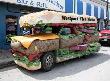 Xe tai hinh banh hamburger hinh anh