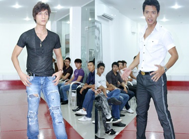 Thi sinh sieu mau sua dang tren san tap hinh anh