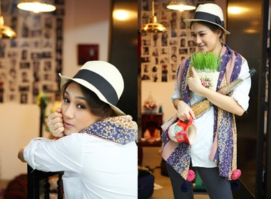 Trieu Trang lang man ben hien nha hinh anh