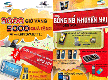 Khuyen mai laptop va dien thoai tai sieu thi Viettel hinh anh