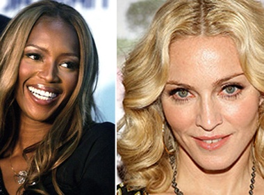 Naomi Campbell theo chan Madonna cai dao hinh anh