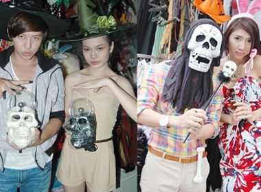 Sao Viet ron rang di sam do Halloween hinh anh