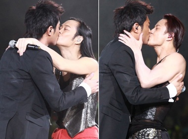 Co Thien Lac gay soc voi nu hon dong tinh hinh anh