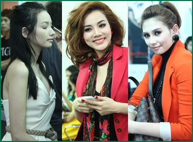 Ngam nguoi dep Viet noi hau truong trang diem hinh anh