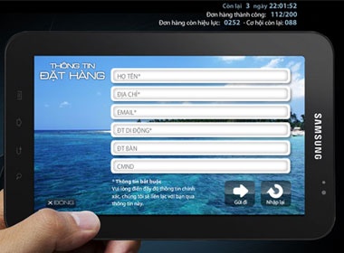 Samsung cho dat truoc Galaxy Tab tai Viet Nam hinh anh