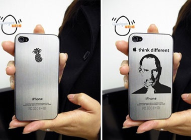 iPhone 4 voi logo 'qua dua can do' o mat sau hinh anh