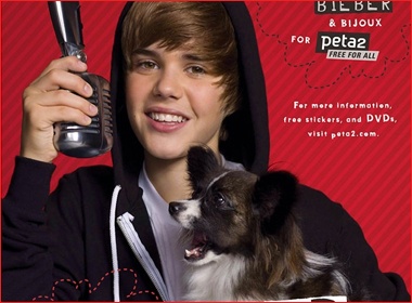 Justin Bieber xi tin ung ho PETA hinh anh