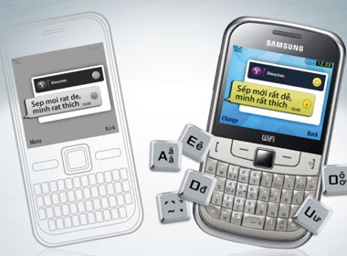 Samsung Ch@t 335 Wi-Fi sanh dieu voi ban phim tieng Viet hinh anh