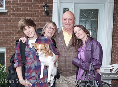 Justin Bieber don sinh nhat voi ong ba hinh anh