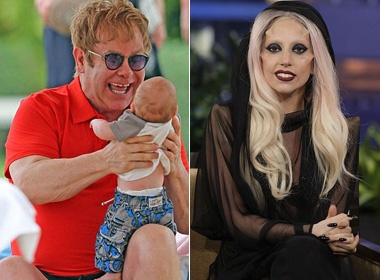 Elton John chon Lady Gaga lam me do dau con trai hinh anh