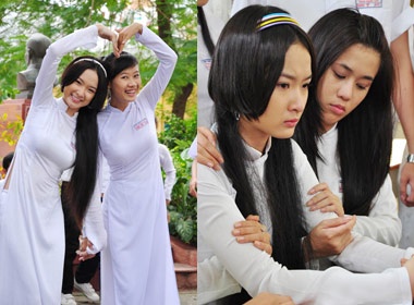 Ngam nu sinh Phuong Trinh ao trang toc dai duyen dang hinh anh