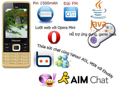 Masstel E46 - Dien thoai pin tot gia sieu re hinh anh