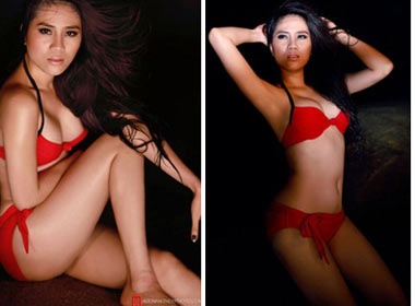 Truc Phuong boc lua voi bikini hinh anh