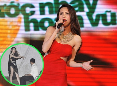 Cong Vinh thap tung Thuy Tien trong dem thi dau tien hinh anh