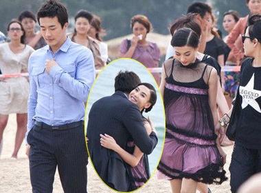 Truong Ba Chi - Kwon Sang Woo tinh tu tren bien hinh anh