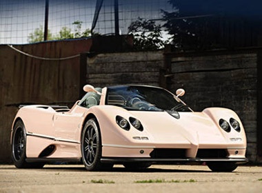 Can canh Pagani Zonda mau hong tuyet dep hinh anh