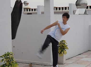 Huynh Anh tro thanh vo si hinh anh