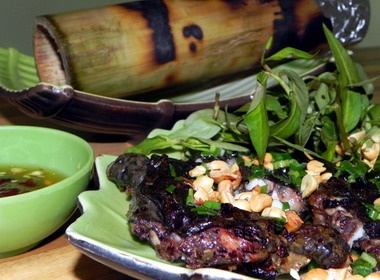 Thich thu thit ech nuong ong tre hinh anh