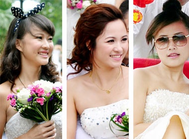 Ngam nhung co dau xinh dep tai le cau hon tap the hinh anh