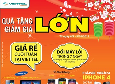 Thang 9 tang qua lon, giam gia lon tai he thong ban le Viettel hinh anh