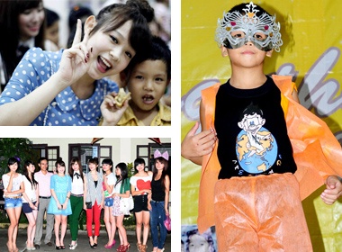 Hot girl, hot boy tung bung vui Trung thu voi tre mo coi hinh anh