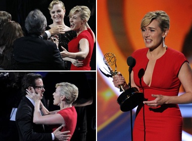 Kate Winslet lan dau tien doat giai Emmy hinh anh