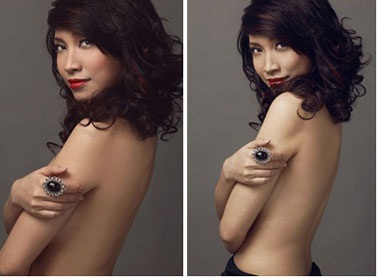 Pha Le khoe hinh ban nude goi cam hinh anh