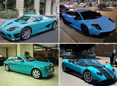 Nhung sieu xe mau xanh cuc 'doc' cua Hoang than Qatar hinh anh
