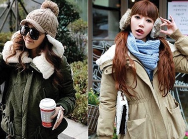 Ao khoac long cuu am ap cho co nang de thuong hinh anh