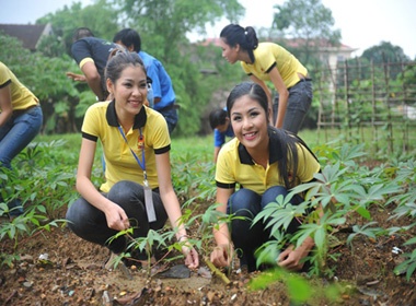 Hoa hau Ngoc Han loi ruong lam tu thien hinh anh
