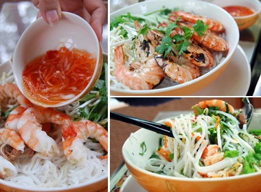 Bun tom nuong la pho Ly Thuong Kiet hinh anh