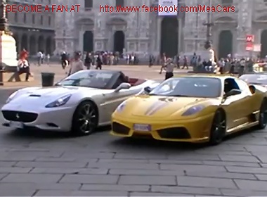 Ngay hoi sieu xe Ferrari tren duong pho Milan hinh anh