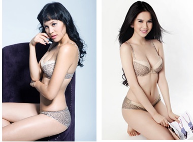 Ngoc Trinh va Phuong Mai 'dung hang' trong trang phuc lot hinh anh