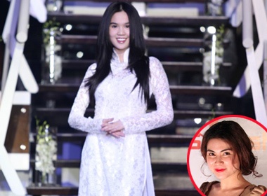 Ngoc Trinh ban ao dai cho dien vien Quynh Hoa hinh anh