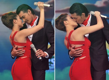 Doc gia nong mat voi nu hon cua 'Cap doi hoan hao' hinh anh