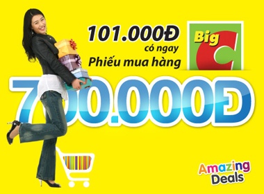 Chi voi 101.000 dong co ngay phieu mua hang Big C tri gia 700.000 dong hinh anh