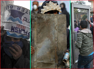 Nhung ‘bo giap’ khong the nhin cuoi cua nguoi bieu tinh Ai Cap hinh anh