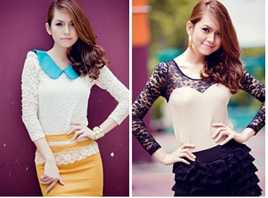 Mi Lan xinh xan trong mua gio hinh anh