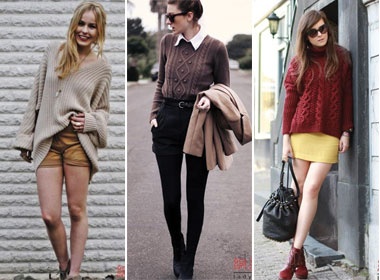 Bay bong cung ao len phong cach retro hinh anh