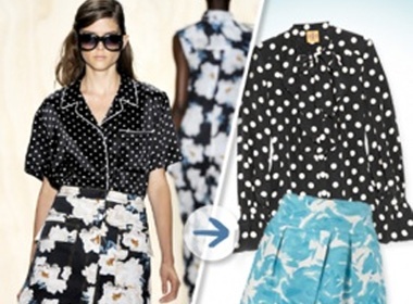 Meo ket hop trang phuc co hoa tiet hinh anh