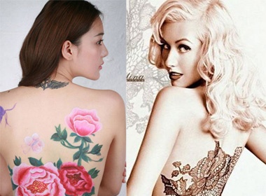 'Bong mat' voi body painting tren co the 'sao' hinh anh